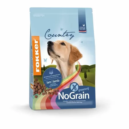 Fokker Dog NoGrain Volledige graanvrije voeding voor volwassen honden (2.5kg)