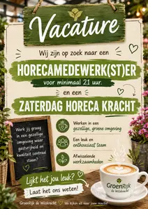 Horecamedewerker minimaal 21 uur