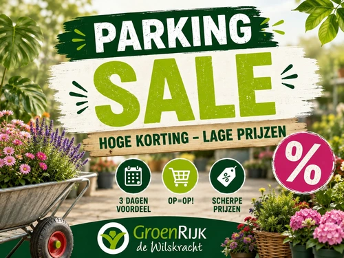 PARKING SALE bij de Wilskracht: hoge kortingen, lage prijzen!