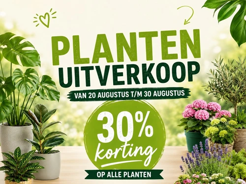 Planten uitverkoop bij GroenRijk de Wilskracht: 30% korting!