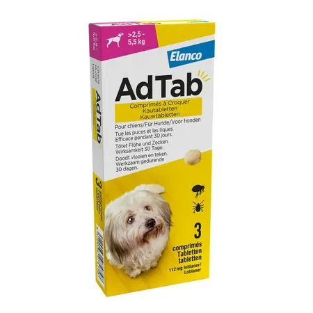 ADTAB Hond kauwtabl 2.5-5.5kg 3 tabl