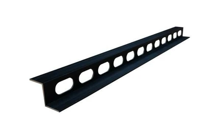 Aluminium S-profiel ventilatielat t.b.v. wandbekleding, 2,5 x 6 x 300 cm, zwart (RAL 9005)