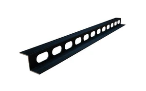 Aluminium S-profiel ventilatielat t.b.v. wandbekleding, 2,5 x 6 x 300 cm, zwart (RAL 9005)