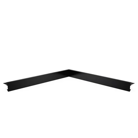 Aluminium daktrim binnenhoek, 4,5 x 4,5 x 40 cm, zwart RAL 9005