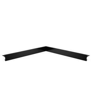 Aluminium daktrim binnenhoek, 4,5 x 4,5 x 40 cm, zwart RAL 9005