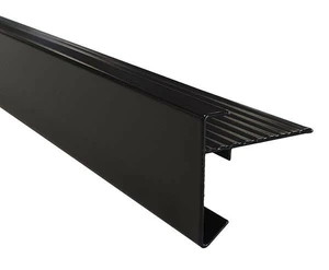 Aluminium daktrim, 4,5 x 4,5 x 250 cm, zwart RAL 9005