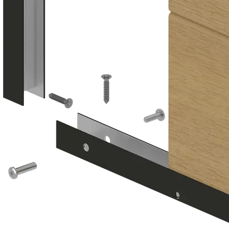 NewTechWood aluminium frameset t.b.v scherm i.c.m betonpalen, zwart gepoedercoat - afbeelding 2