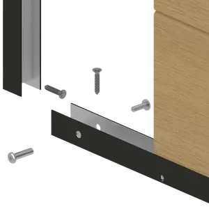 NewTechWood aluminium frameset t.b.v scherm i.c.m betonpalen, zwart gepoedercoat - afbeelding 2