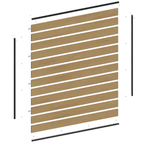 NewTechWood aluminium frameset t.b.v scherm i.c.m betonpalen, zwart gepoedercoat - afbeelding 3