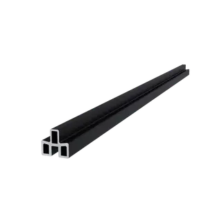 NewTechWood aluminium frameset t.b.v. triple schermplanken, zwart.