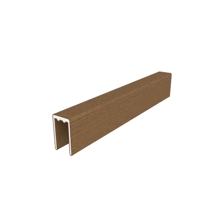NewTechWood aluminium co-extrusie frameset t.b.v scherm i.c.m betonpalen, Teak - afbeelding 2