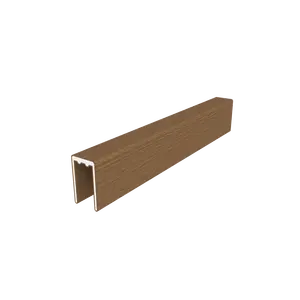 NewTechWood aluminium co-extrusie frameset t.b.v scherm i.c.m betonpalen, Teak - afbeelding 2