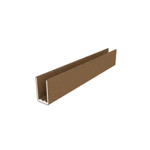 NewTechWood aluminium co-extrusie frameset t.b.v scherm i.c.m betonpalen, Teak - afbeelding 3