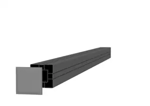 Aluminium paal 8,4x8,4x185 antraciet.