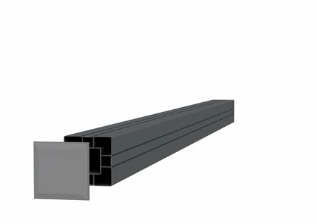Aluminium paal 8,4 x 8,4 x 205 cm, antraciet.