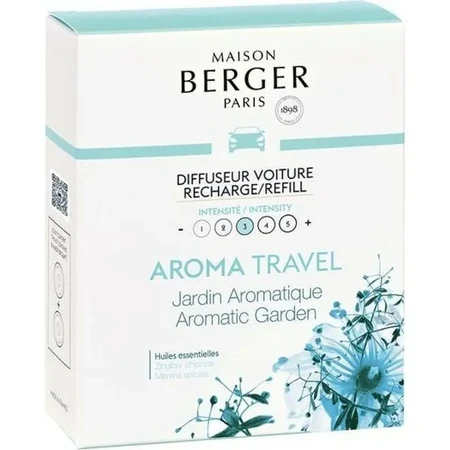 Autoparfum navulling 2 stuks Travel - Jardin Aromatique / Aromatic Garden