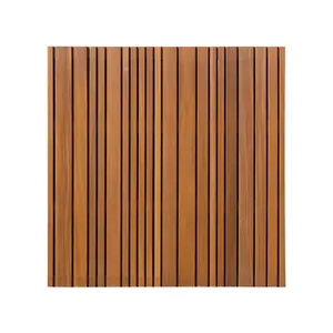 Thermovision Ayous geschaafd lattenscherm variabel, verticaal, 180 x 180 x 3,9 cm, thermisch gemodif