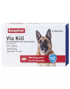 Beaphar Vlokill+ Hond Vanaf 11kg (6 tabletten)
