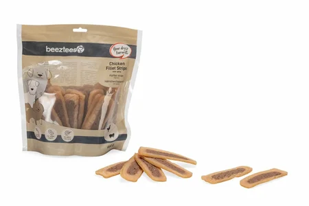 Beeztees Kipfilet Strips met lam – Hondensnack – 900 gr - afbeelding 2