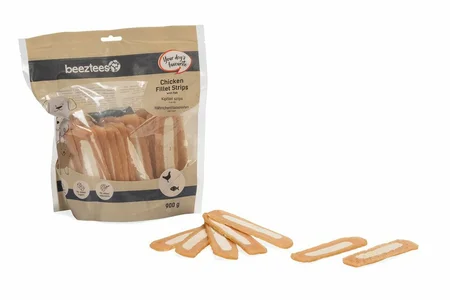 Beeztees Kipfilet Strips with fish – Hondensnack – 900 gr - afbeelding 2