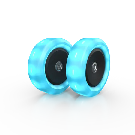 BERG Nexo Wheels 120x40mm Lights Blue