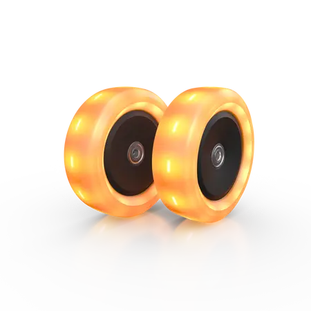 BERG Nexo Wheels 120x40mm Lights Orange