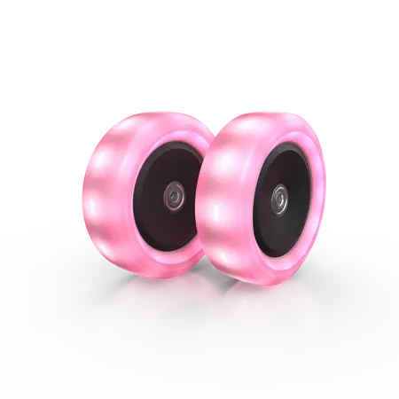BERG Nexo Wheels 120x40mm Lights Pink