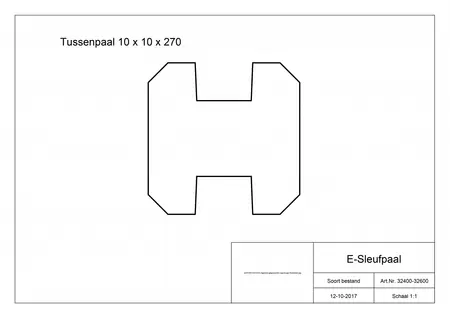 Betonpaal glad met diamantkop 10x10x190 antraciet ongecoat, tussenpaal t.b.v. scherm 90cm hoog - afbeelding 2