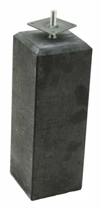 Betonpoer L, 18 x 18 x 50 cm, recht, schroefdraad M20, antraciet.