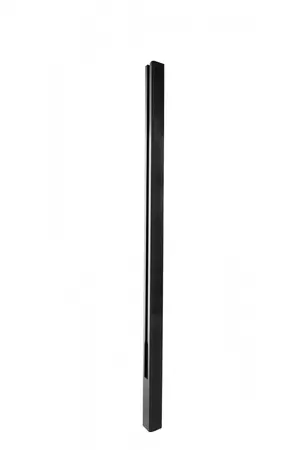 Betonpaal met sleuf en platte kop t.b.v. schutting 11,5 x 11,5 x 277 cm, antraciet hoekpaal, gecoat. - afbeelding 1
