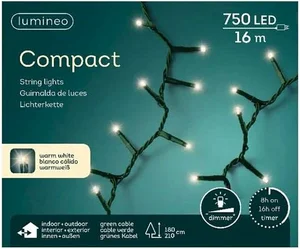 LUMINEO TREE LIGHTS Compact rice l1600cm-750l groen/warm wit