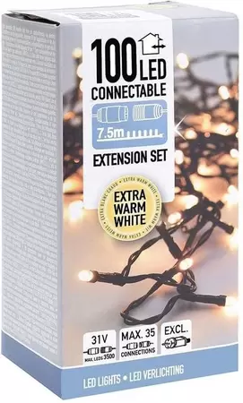 Connectable Extend 100LED (Extra warm wit)