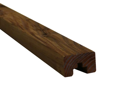 Douglas afdekkap, 4,5 x 7,0 x 220 cm, bruin geimpregneerd