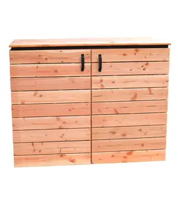 Douglas containerkast dubbel op zwart frame, (HxBxD) 118 x 151 x 85 cm, onbehandeld