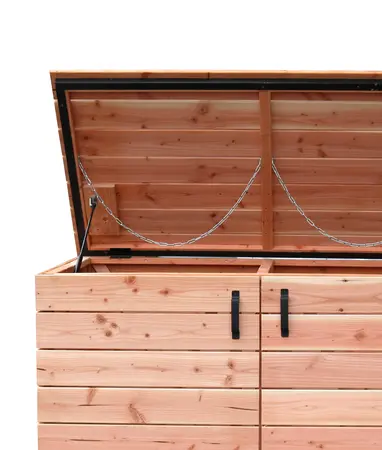 Douglas containerkast dubbel op zwart frame, (HxBxD) 118 x 151 x 85 cm, onbehandeld - afbeelding 2