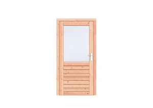 Douglas 1-ruits enkele deur Prestige 108x209 cm, linksdraaiend, scharnieren, RVS beslag, onbehandeld