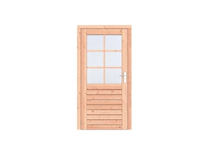 Douglas 1-ruits enkele deur Prestige 108x209 cm, linksdraaiend, scharnieren, RVS beslag, onbehandeld - afbeelding 2