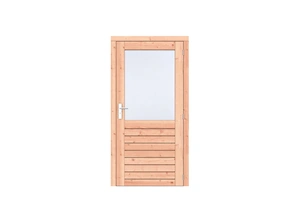 Douglas 1-ruits enkele deur Prestige 108x209 cm, rechtsdraaiend, scharnieren, RVS beslag, onbehandel