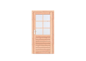 Douglas 1-ruits enkele deur Prestige 108x209 cm, rechtsdraaiend, scharnieren, RVS beslag, onbehandel - afbeelding 2