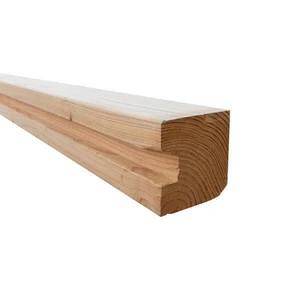 Douglas sleufpaal 9,5 x 9,5 x 300 cm, t.b.v. 28 mm profielplanken, eindpaal, onbehandeld