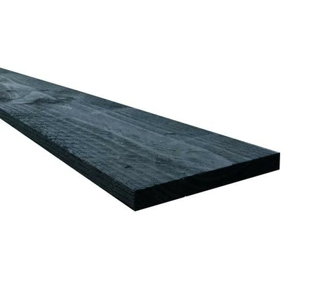 Douglas fijnbezaagde potdekselplank 2,2 x 20 x 500 cm, Zwart gespoten.