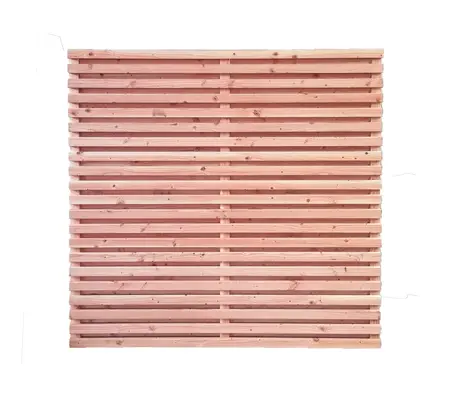 Douglas lattenscherm rhombus 20/21 planks, recht horizontaal 180 x 180 cm, onbehandeld