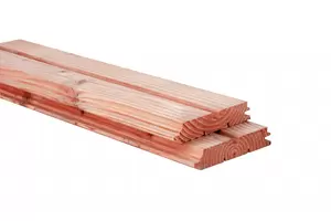 Douglas geschaafd rhombusprofiel 2,8 x 14,0 x 400 cm, groen geïmpregneerd. - afbeelding 1