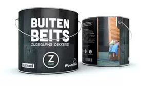 Douglas buiten beits 2,5 liter, zwart.