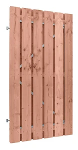 Douglas fijnbezaagde plankendeur op verstelbaar stalen frame, 15 mm, 100 x 195 cm, onbehandeld.