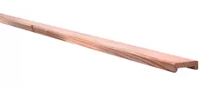 Douglas geschaafde afdeklat met sponning (6 x 1,2 cm) 2,8 x 8,5 x 180 cm, groen geïmpregneerd. - afbeelding 1