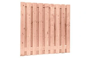 Douglas geschaafd plankenscherm 19-planks 16 mm, 180 x 180 cm, onbehandeld