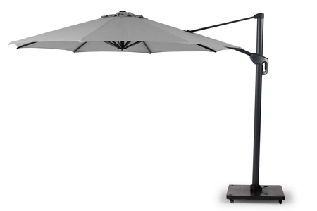 Durasol Parasol 350 cm Ø Light Grey
