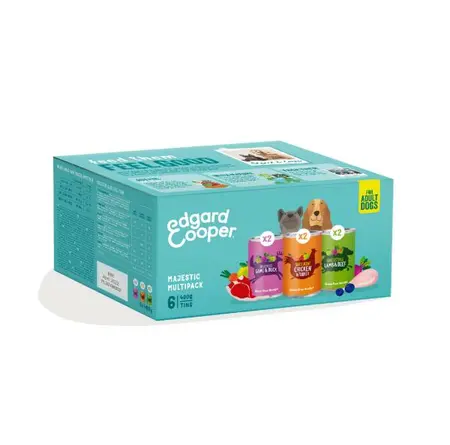 Edgard&Cooper hond adult blik kip&wild&lam mp 6x400gr