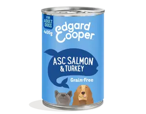 Edgard&Cooper hond adult blik zalm&kalkoen 400gr